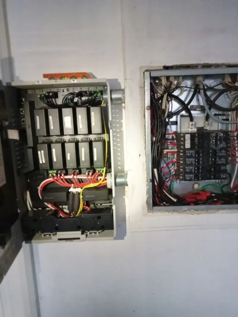 Electrical panel upgrade completed for Security Camera Wiring in Chesterland